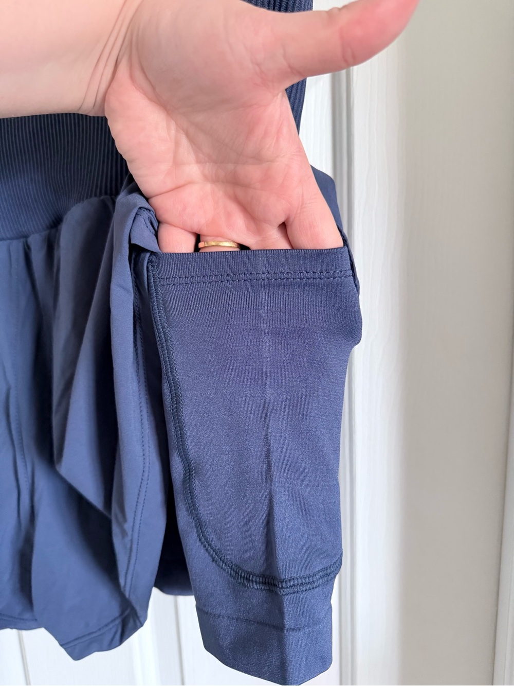 NWT New Women's Navy Athletic Skort Shorts with Built-In Biker Shorts Pilates - Picture 9 of 14